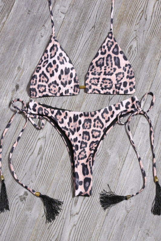 Bikini Damen Triangel Print Gepard