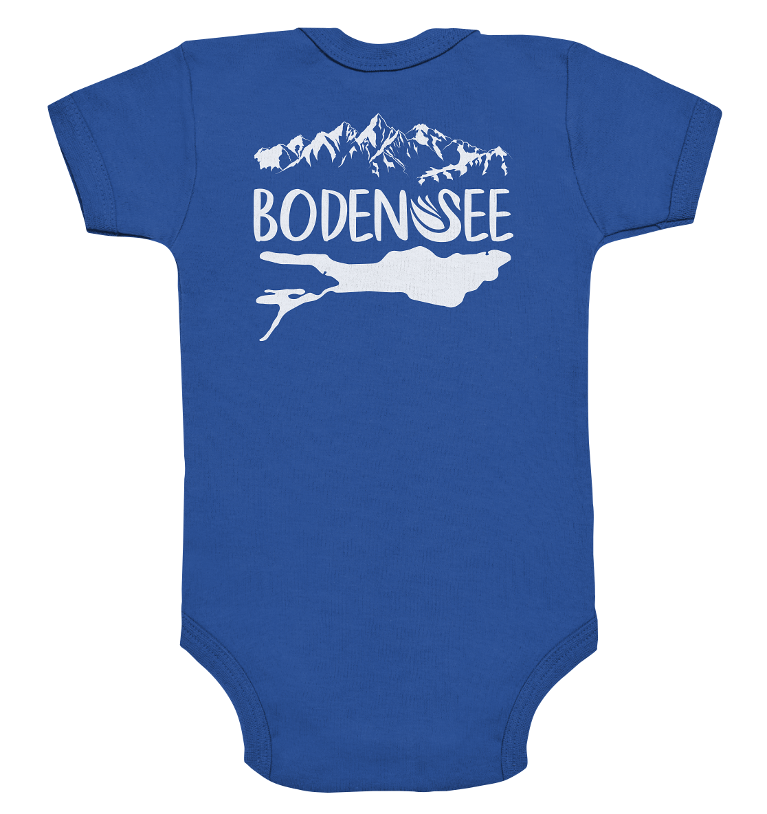 Lake Constance white 2.1 back - Organic Baby Bodysuit
