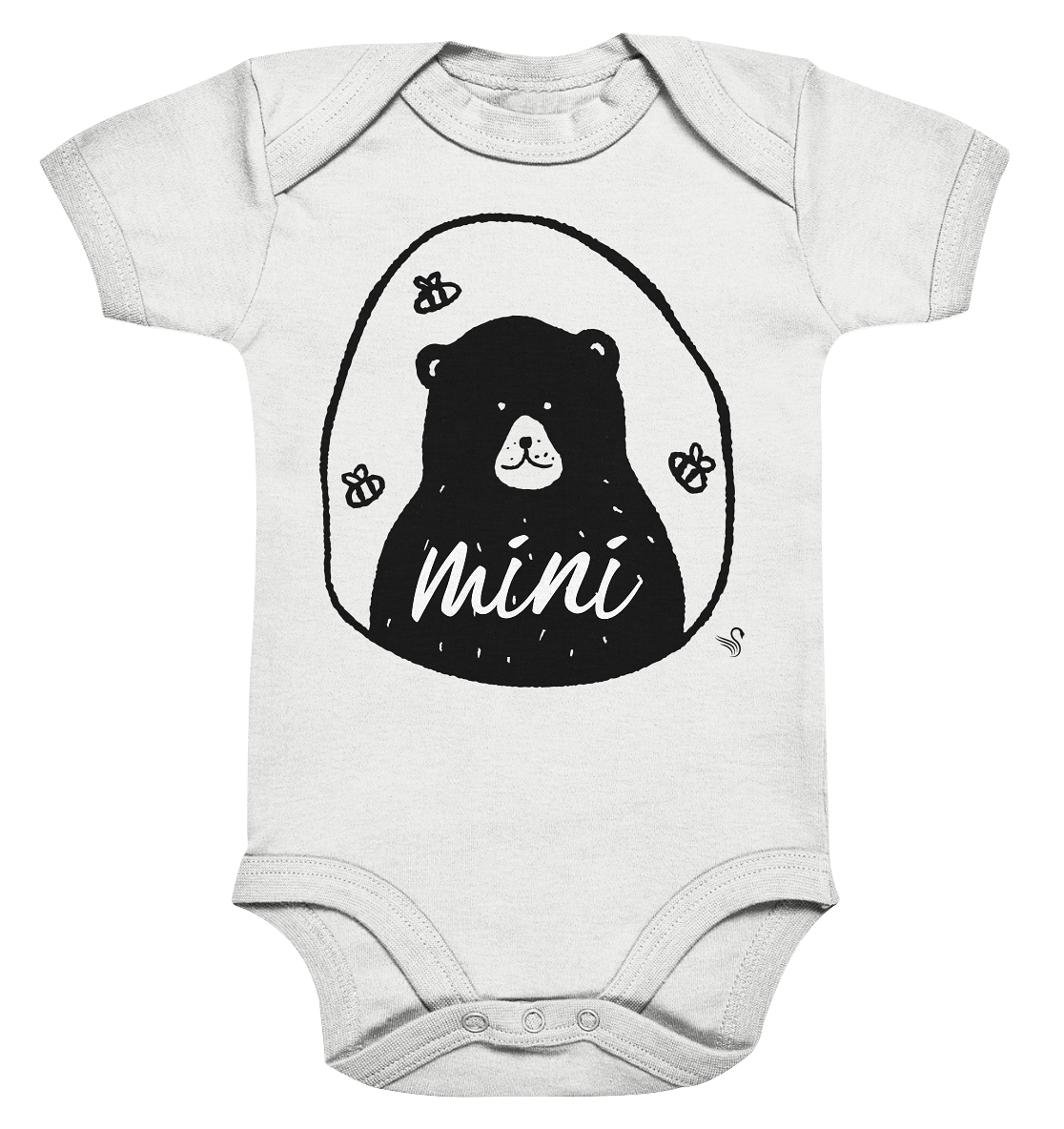 Mini bear bear bee - Organic Baby Bodysuit