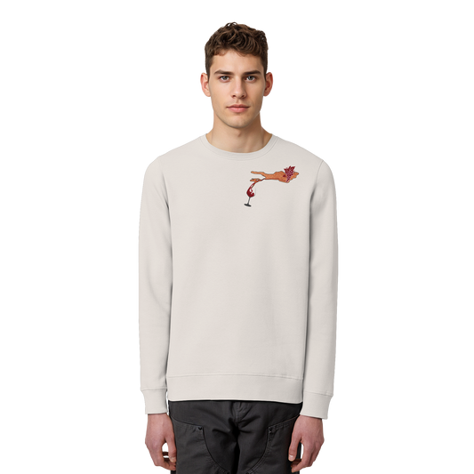 Weintrauben Weinglas Motiv Sweatshirt