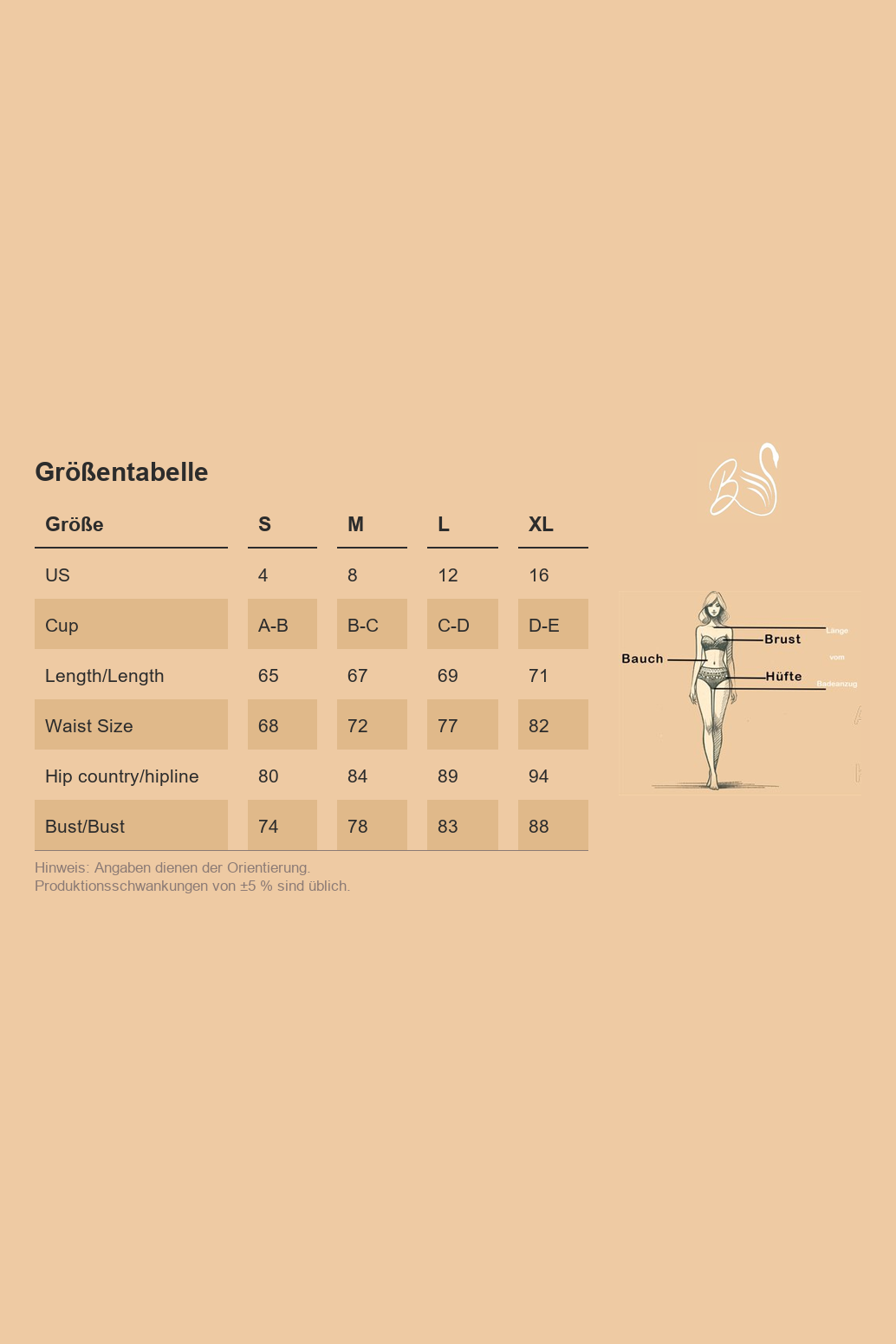 Größentabelle