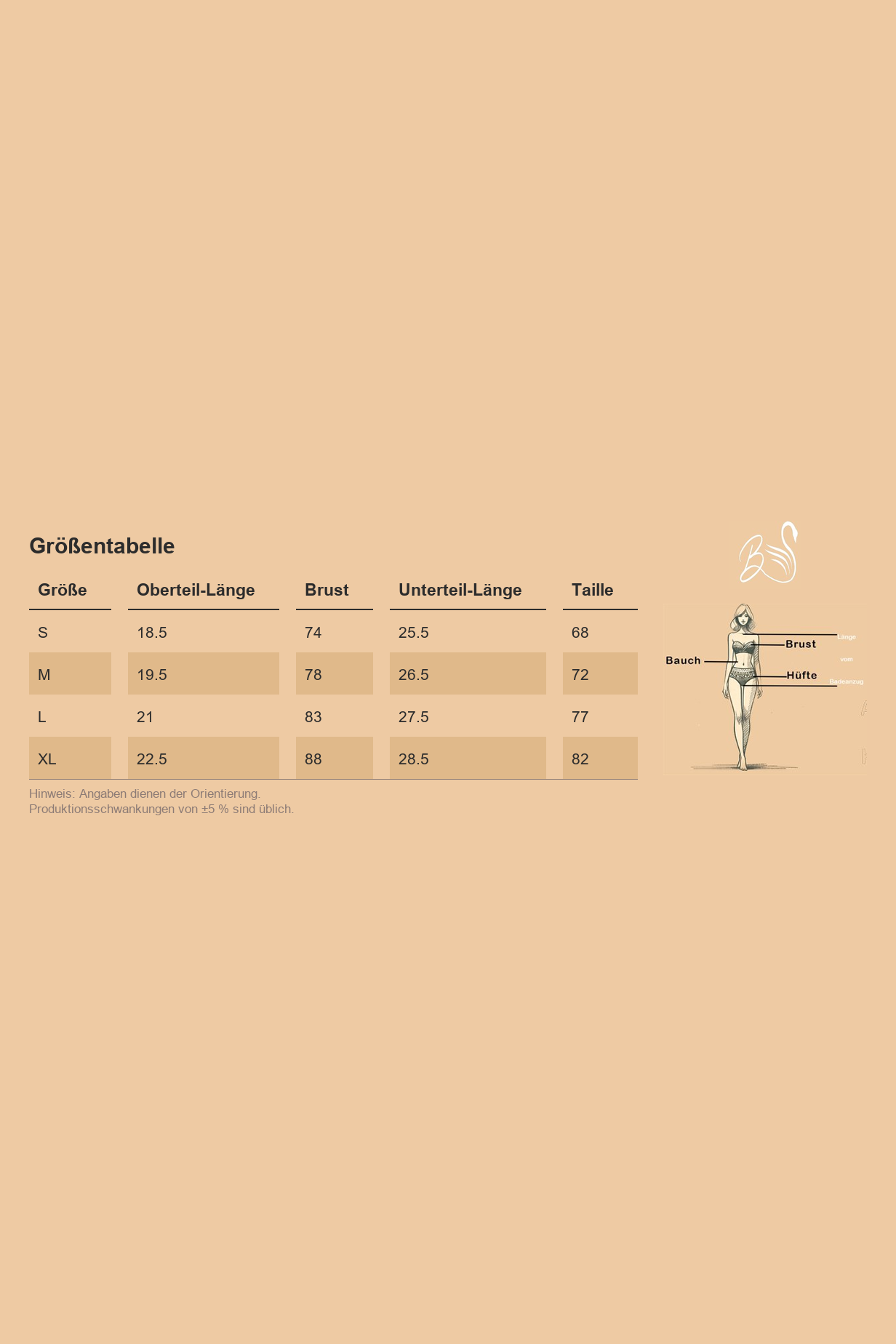 Größentabelle