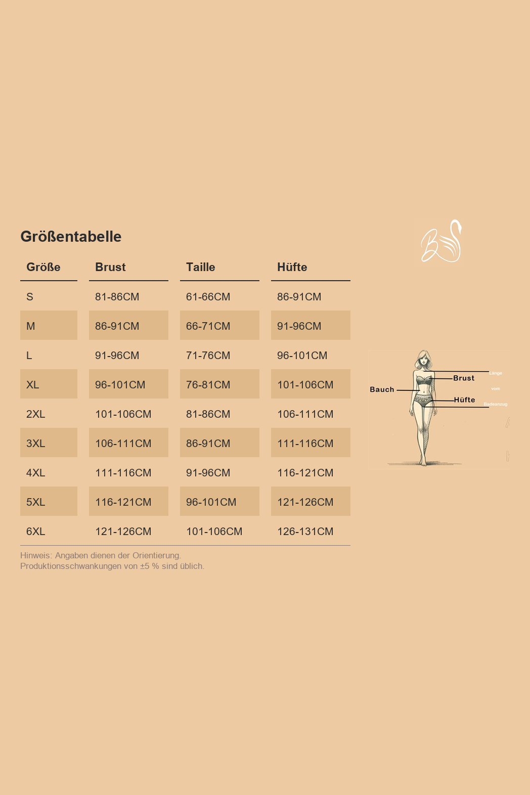 Größentabelle