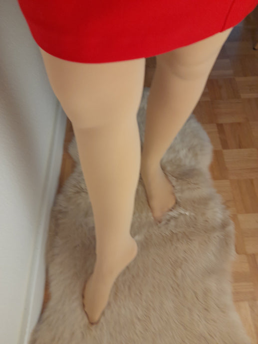 Fleece Strumpfhose in Hautfarben