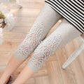 Cropped Leggings Elegante Spitzenleggings