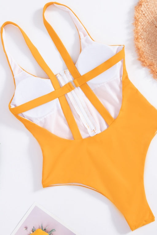 Yellow swimsuit for women