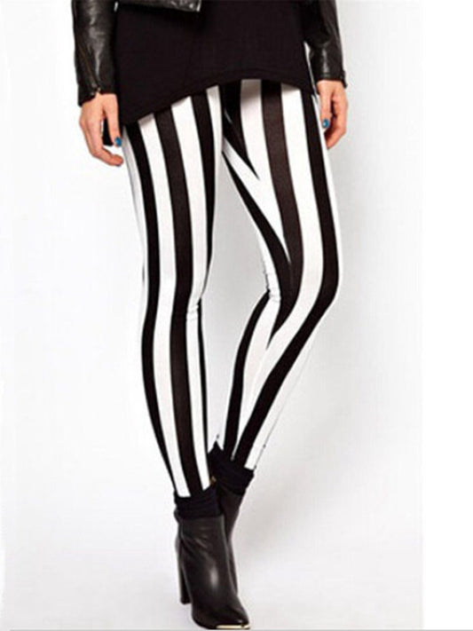 Leggings with stripes