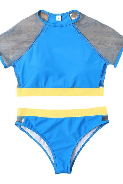 blue grey bikini women