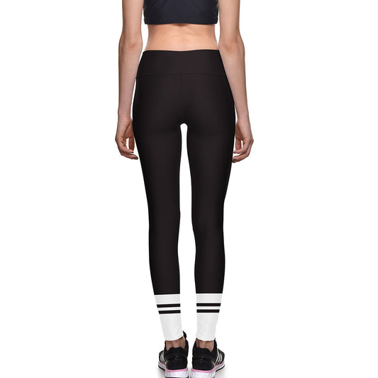 Leggings Slim High Waist gestreift