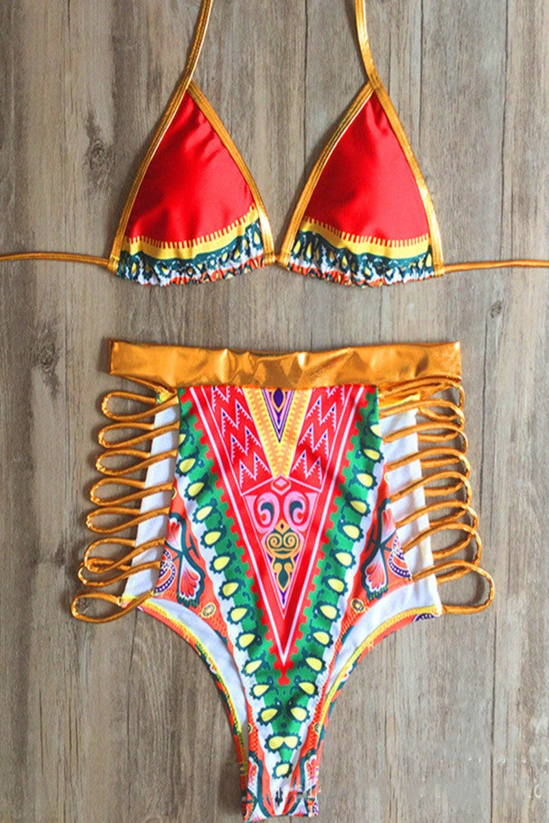 High Waist Bikini Set orange 