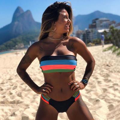 Multicolor Stripe Bikini for Women