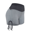 Kurze Fitness Leggings Wabenmuster