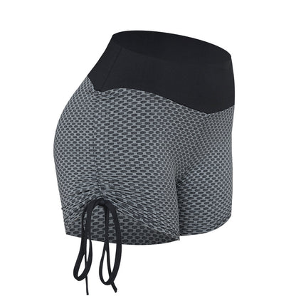 Kurze Wabenmuster Fitness Leggings