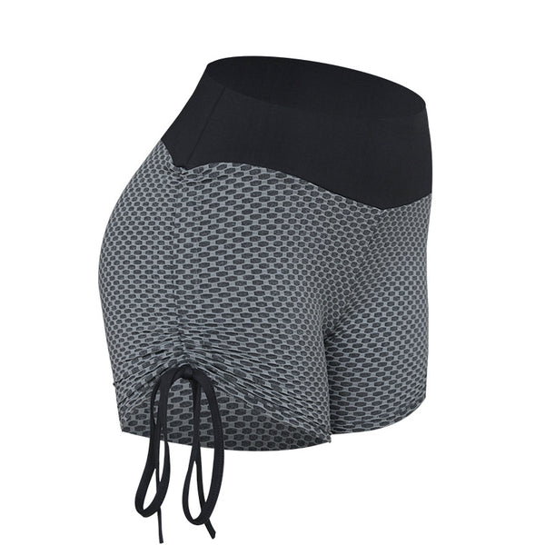 Kurze Fitness Leggings Wabenmuster