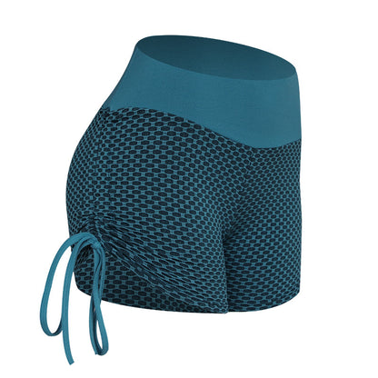 Kurze Wabenmuster Fitness Leggings