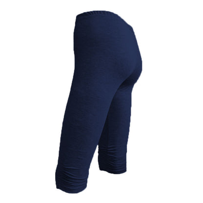 black ruched leggings