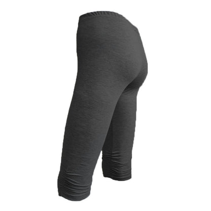 black ruched leggings