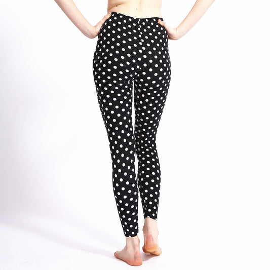 Leggings schwarz & weiß gepunktet