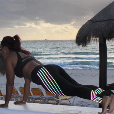 Outdoor Leggings Stripe Pattern Reflector