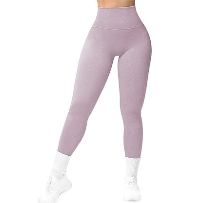 Seamless Ribbed Push-Up Leggings