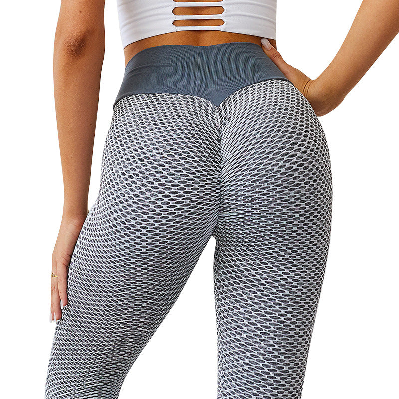 Jacquard Wabenmuster Leggings