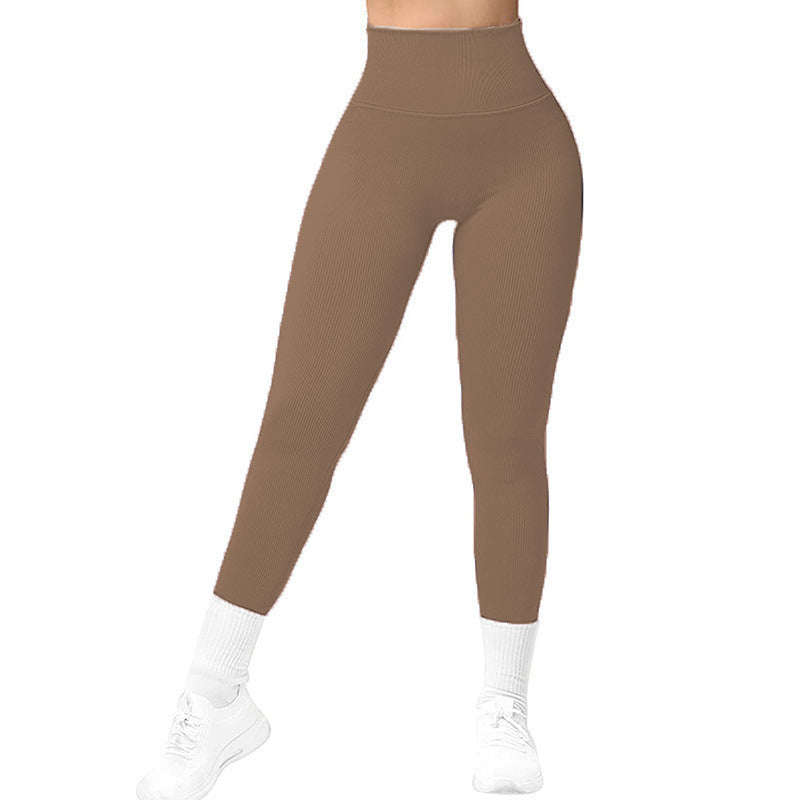Seamless Ribbed Push-Up Leggings
