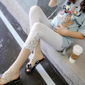 Cropped Leggings Elegante Spitzenleggings