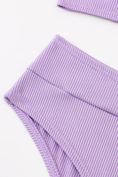 High Waisted Sexy Split Bikini  details vorne