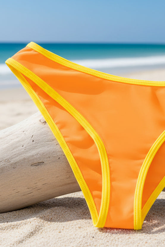 orange bikini yellow accents