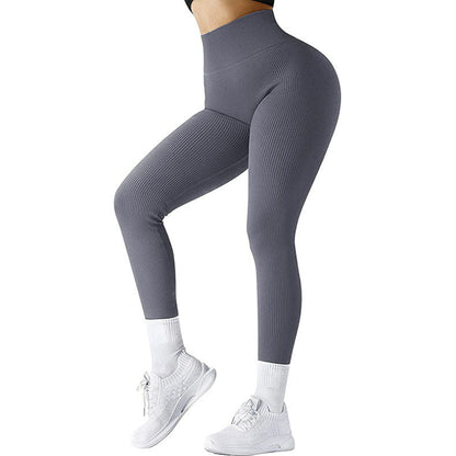 Seamless Ribbed Push-Up Leggings