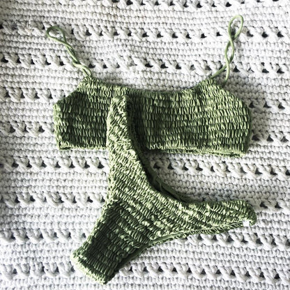 green bikini women