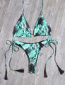 Bikini Damen  Triangel Print