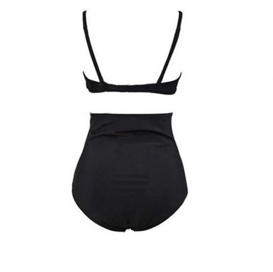 black high-waisted bikini
