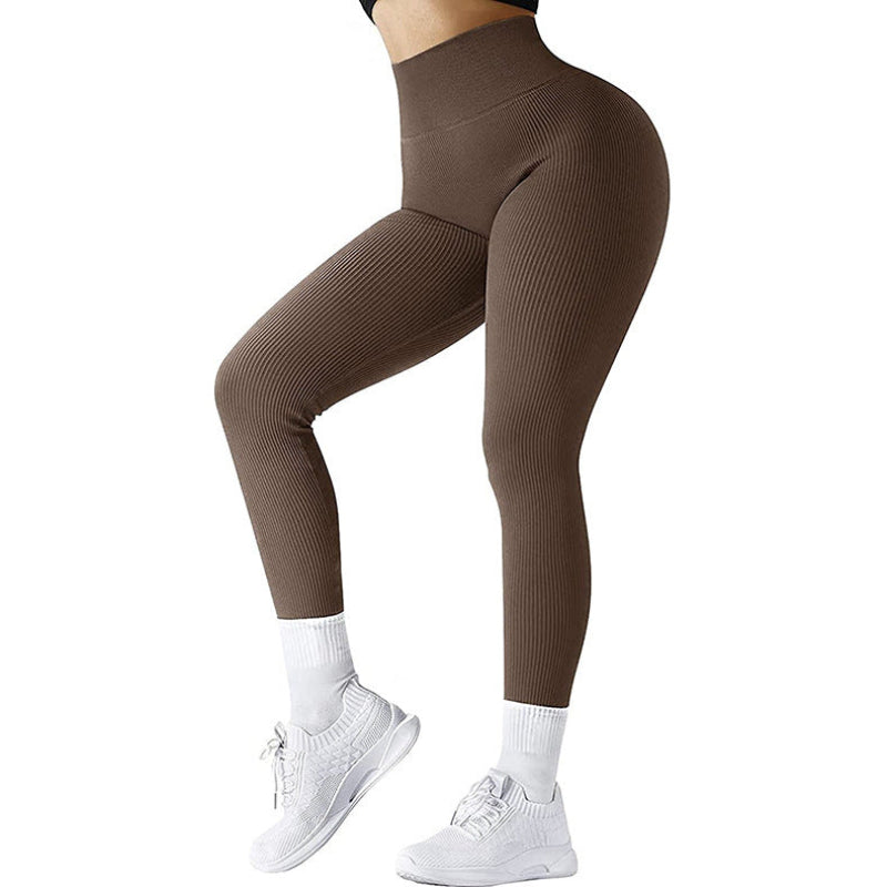 Seamless Ribbed Push-Up Leggings