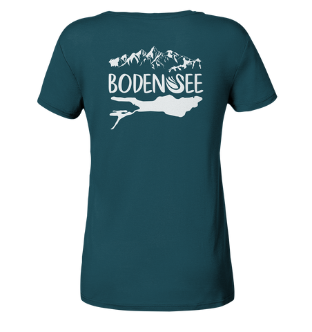 Bodensee weiß 2.1 Rücken - Ladies Organic Shirt