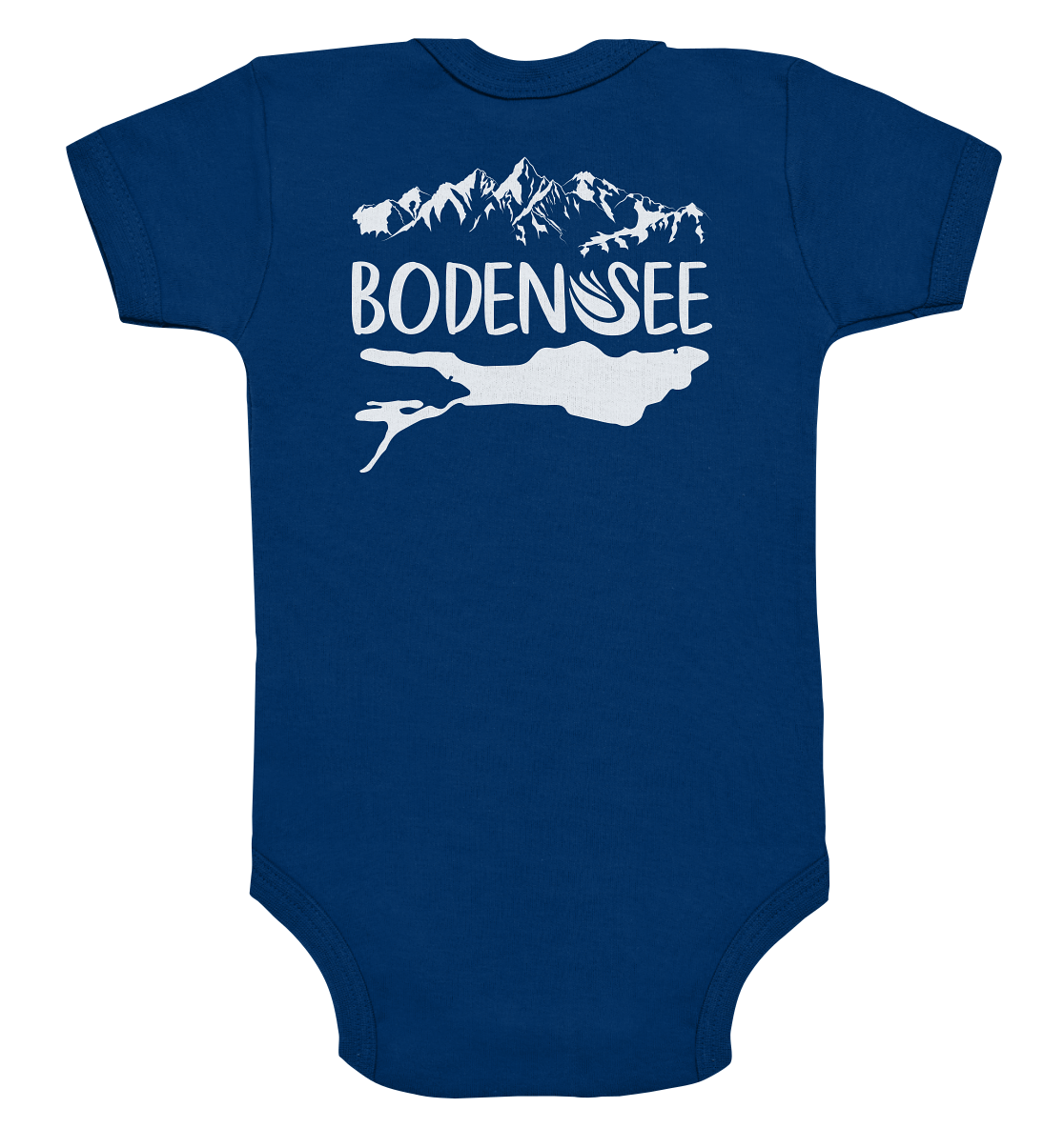 Lake Constance white 2.1 back - Organic Baby Bodysuit