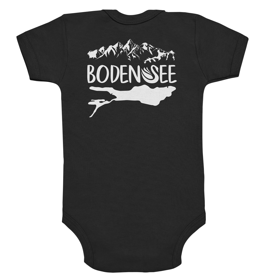 Lake Constance white 2.1 back - Organic Baby Bodysuit