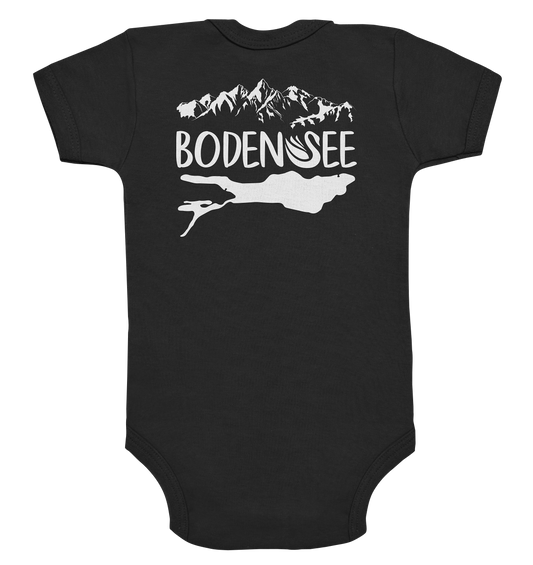 Lake Constance white 2.1 back - Organic Baby Bodysuit