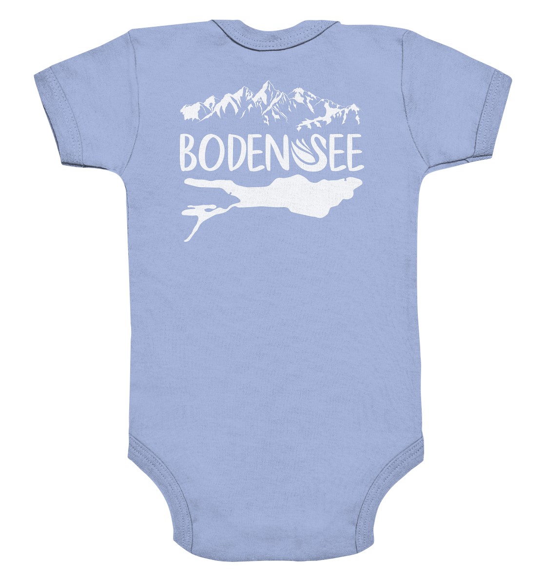 Lake Constance white 2.1 back - Organic Baby Bodysuit