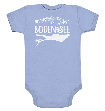 Lake Constance white 2.1 back - Organic Baby Bodysuit