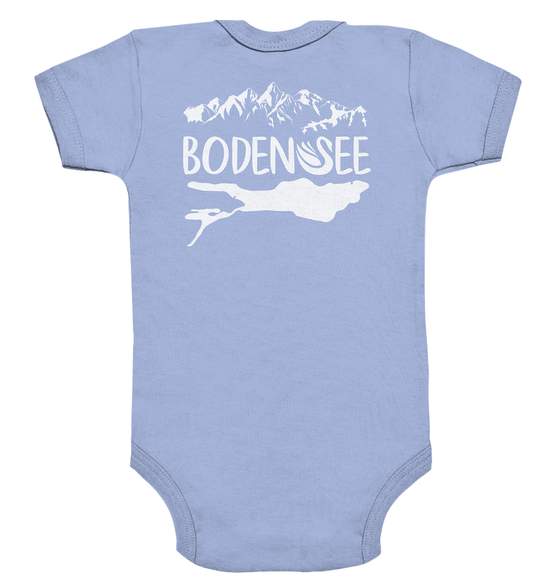 Lake Constance white 2.1 back - Organic Baby Bodysuit