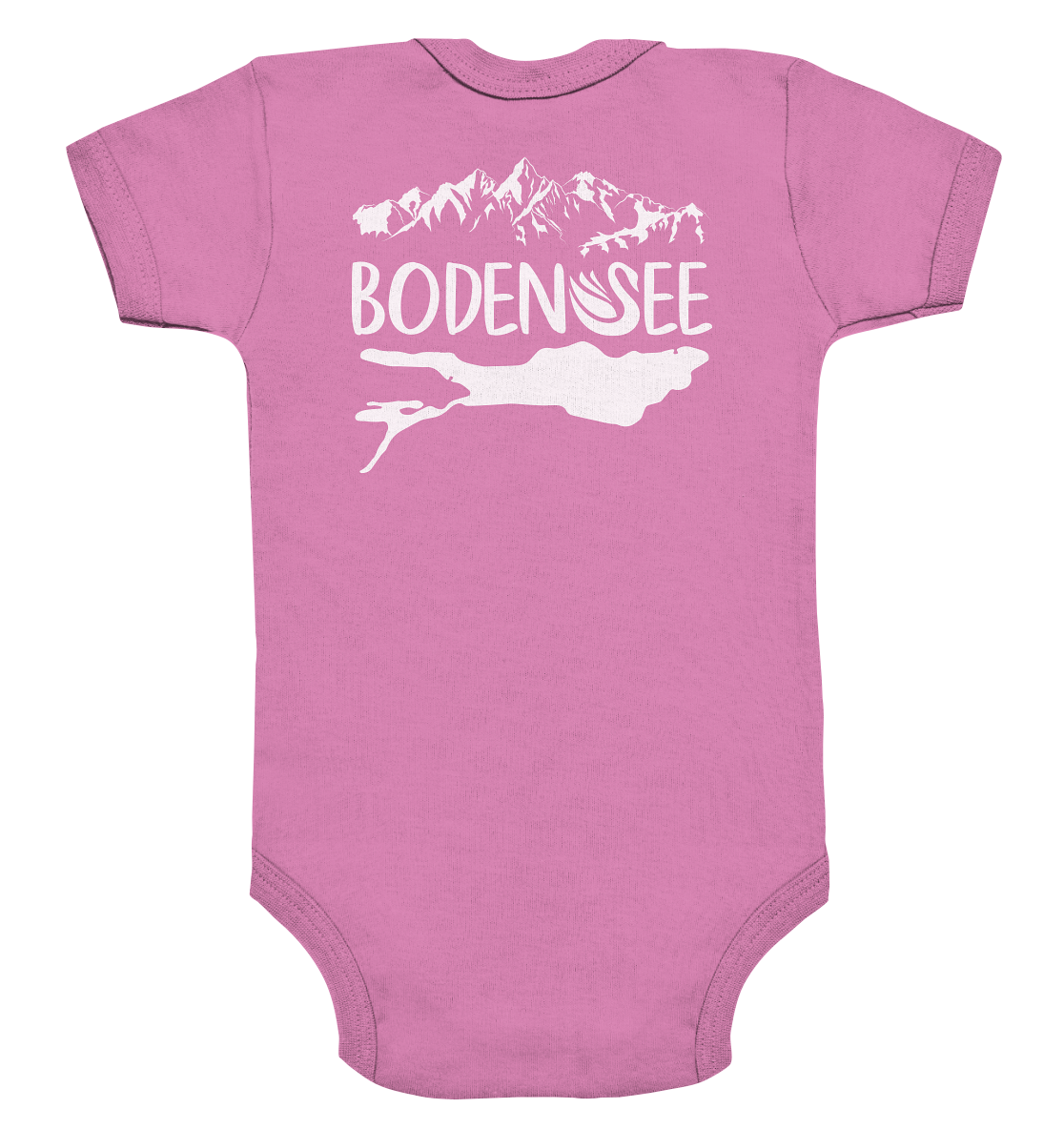 Lake Constance white 2.1 back - Organic Baby Bodysuit
