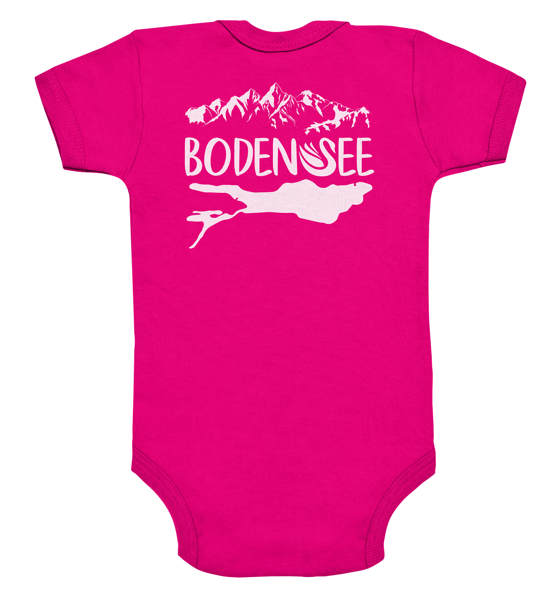 Lake Constance white 2.1 back - Organic Baby Bodysuit