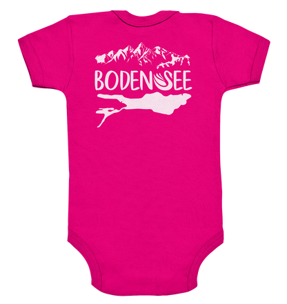 Lake Constance white 2.1 back - Organic Baby Bodysuit