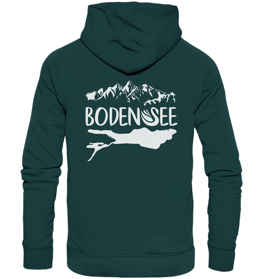 Bodensee weiß 2.1 Rücken - Organic Hoodie