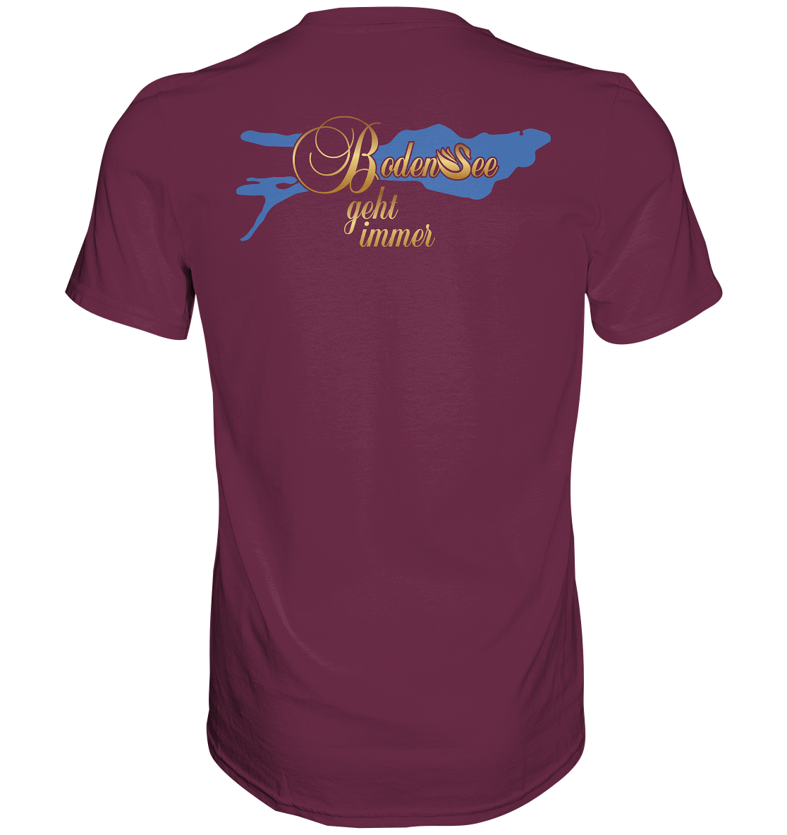 Lake Constance Lake Silhouette T-Shirt Men's Back