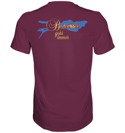 Lake Constance Lake Silhouette T-Shirt Men's Back