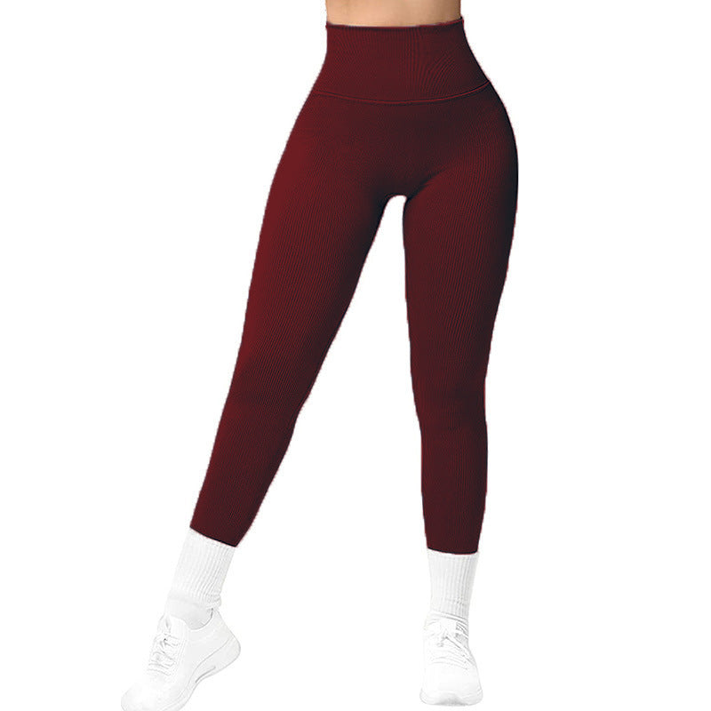 Seamless Ribbed Push-Up Leggings
