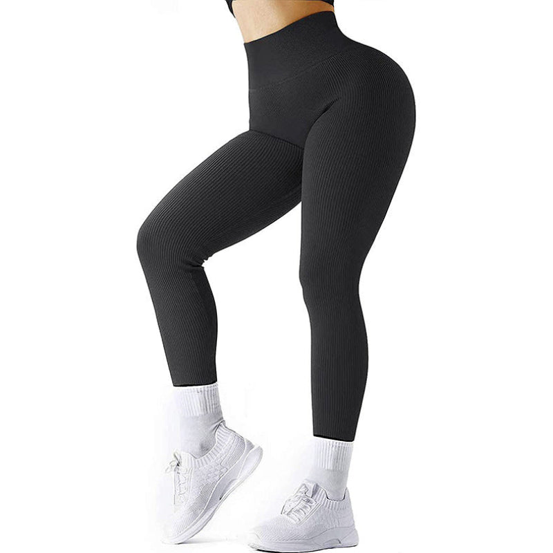 Seamless Ribbed Push-Up Leggings