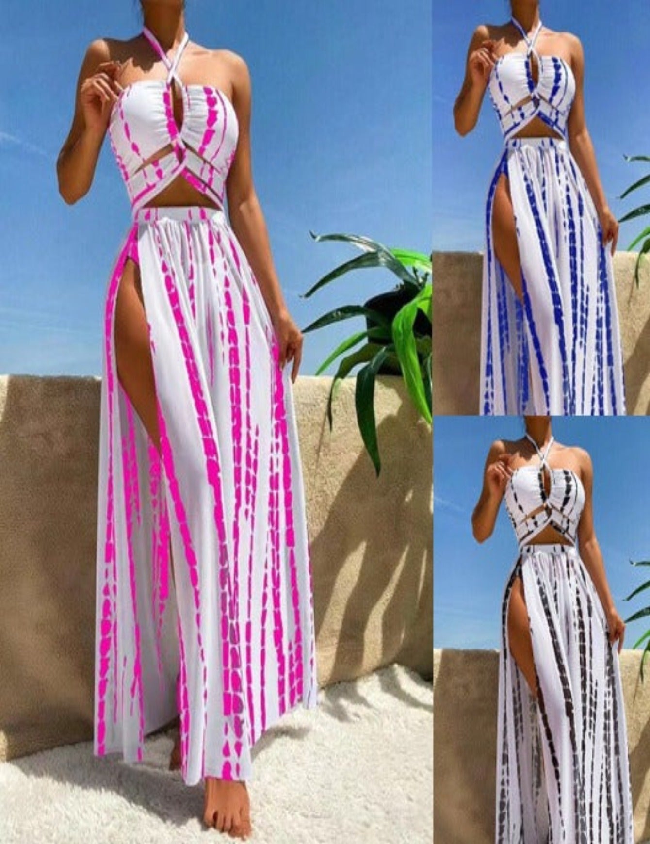 Bikini Damen Set 3 teilig mit Kleid